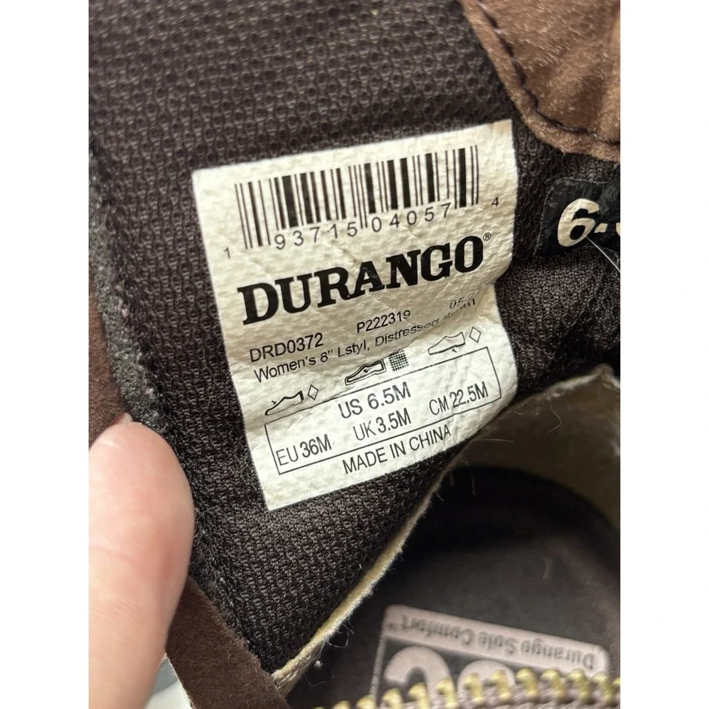 Durango Crush Short Ankle Cowgirl Boots Women's Size 6.5 US 36 EU 3.5 UK